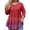 Hot Pink, variant on Plus Size Women's Floral Tunic Top - 3/4 Sleeve, Stretchy Breathable Fabric, High-Low Hem, Loose Fit Blouse, Ideal for Daily/Casual L