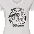 thumbnail image 4 of Inktastic Summer Vacation Mode Delray Beach Florida Women's V-Neck T-Shirt, 4 of 5