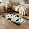 thumbnail image 2 of ODIKA 5'x7' Ultra-Soft Area Rug, Cow Contemporary Spotted Patchwork Abstract Motif Like Print None Washable, Bare feet friendly, Silk-Touch for Bedroom Home office, 2 of 7