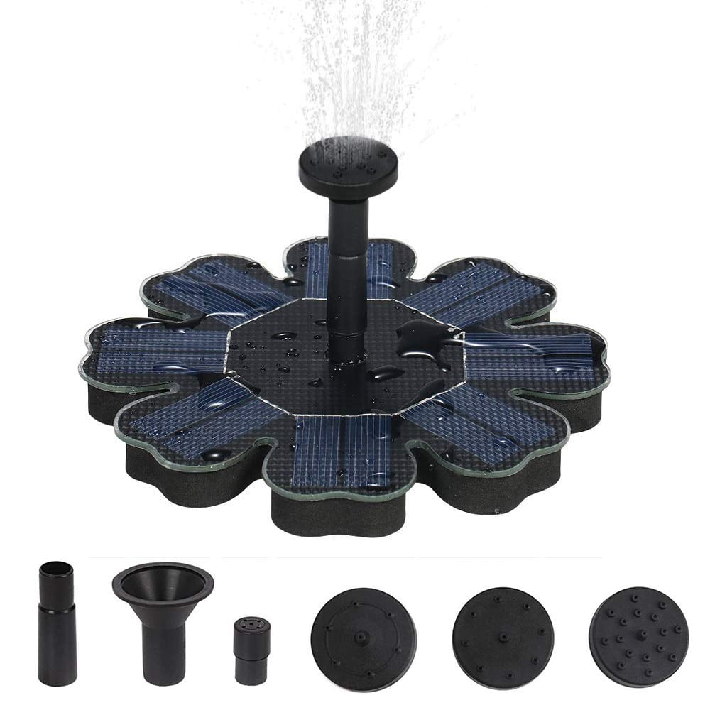 Solar Fountain, 1.4W Outdoor Floating Fountain Pump Free Standing Water