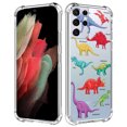 thumbnail image 1 of Dinosaur Collage Clear Case for Samsung Galaxy S21 Ultra,Aesthetic Art Design Case for Men Women,Unique Soft Transparent TPU Bumper Case Cover, 1 of 5