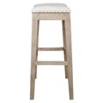 thumbnail image 3 of Benzara Upholstered Barstool, Stone Wash Brown-Color:Rustic Java Brown, 3 of 5