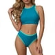 thumbnail image 2 of Traje de baño de una pieza para mujer Traje de baño de una pieza de color sólido para mujer Traje de baño de bikini de moda con cuello en V Traje de baño de moda de playa para mujer Trajes de baño de, 2 of 9
