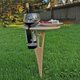 thumbnail image 3 of Soporte para vino, mesa de madera para exteriores, mesa de cerveza y vino, mesa redonda portátil para vino, mesa de picnic de madera, 3 of 5