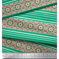 thumbnail image 2 of Soimoi Poly Georgette Fabric Stripe & Mandala Kaleidoscope Fabric Prints by Yard 52 Inch Wide, 2 of 3