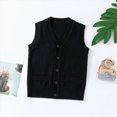 thumbnail image 2 of YIWULA Toddler Puffer Vest Boys Girls Fleece Vest Puffy Toddler Boy Sleeveless Jacket Coat(9-11 Years,Black), 2 of 4