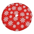 thumbnail image 1 of White Falda de árbol de Navidad de doble capa Jacquard Cachemira copos de nieve decoración navideña ornamento, 1 of 5