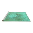 thumbnail image 2 of Ahgly Company Machine Washable Indoor Rectangle Persian Turquoise Blue Traditional Area Rugs, 4' x 6', 2 of 4