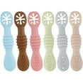 thumbnail image 3 of 6Pcs Baby Spoon Silicone Chew Spoon Baby Starter Spoon Soft Baby First Second Stage Spoon Self Feeding Toddler Utensil Safety Newborn Learning Feeding Scoop BPA Free for Baby, 3 of 9