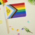 thumbnail image 3 of 200 Pack Intersex Progress Gay Pride Stick Flag Small Mini Rainbow Hand Held LGBTQ Flags,5x8 Inch,200x small Rainbow stick flags,Photo Color, 3 of 6