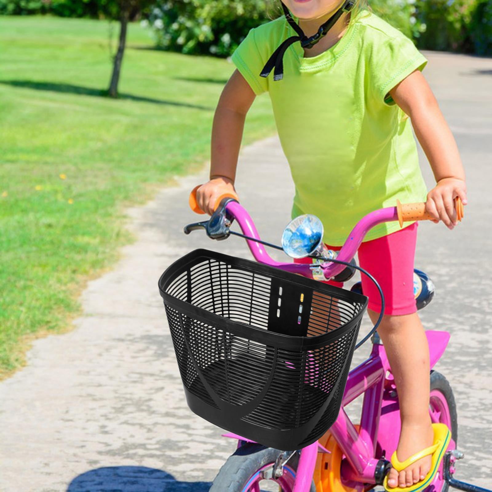 Luwecf Front Basket, Easy-to-mount Storage Basket for Travel, Shopping, Mountain Bikes Black