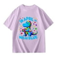 thumbnail image 5 of shoper Autism Awareness Shirt for Kids Autism Support Tee Causal Short Sleeve Tops Back To School Shirt Boys and Girls Purple 130, 5 of 8
