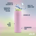 thumbnail image 3 of Ello Pop & Fill Stainless Steel Water Bottle with Quick Fill Technology, Double Walled Vacuum Insulated Metal, Leak Proof Locking Lid, Sip & Chug, BPA Free, Holiday Gift, 22oz, Rosy Skyline, 3 of 11