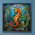 thumbnail image 1 of Cuadros Decorativos 5D bricolaje ronda completa taladro diamante pintura Seahorse Kit decoración del hogar (A3051) Wdftyju embutido en tela, 1 of 9
