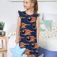 thumbnail image 4 of Fotbe Bowling Ball And Flame Vestido de Dormir para Niñas de 3 a 10 Años, Mangas Cortas, Estilo Princesa, Pijama Camisón con Mangas Voladas-Large, 4 of 6