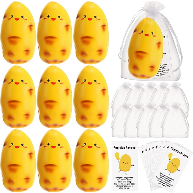 Patatas inspiradoras Stress Balls Libima a granel, 10 unidades, con tarjeta