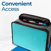 Case-it Mighty Zip Tab Zipper Binder with Shoulder Strap, Multicolor, 600 Count
