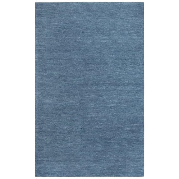 Alora Decor Emerson 9' x 12' Solid Blue/Gray/Rust/Blue Hand-Tufted Area Rug