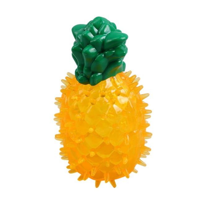 TIELUTT Freezable Pet Teether Chew Toy Fruit Pineapple Small Dog Chew Pack Dog Small Breed Aggressive Chew Dog Set Little Dog Chew for Small Dogs Interactive Dog for Aggressive Chewers