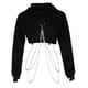 thumbnail image 3 of Sudadera con Capucha Salvador Manga Larga Top Corto Transpirable Negro L, 3 of 10