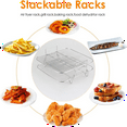 thumbnail image 4 of Support Polyvalent à Double Couche pour Friteuse à Air Chaud en Acier Inoxydable, Grille Carrée de Rôtissage, Support pour Friteuses à Air 5QT/5.7QT/6.8QT, 4 of 7