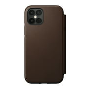 Nomad Rugged Leather Folio Case Rustic Brown for iPhone 12/12 Pro Cases Case Compatible with  iPhone 12/12 Pro