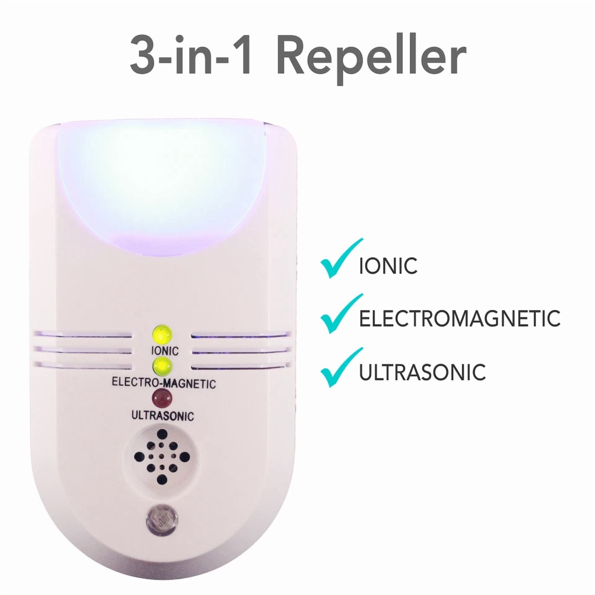 CRESTIN- Apexan Total Protection Indoor Pest Repeller, Ultrasonic +Electromagnetic +Ionic