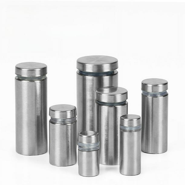 Clavo de soporte acrílico de 12 mm, tornillo de acero inoxidable, clavo decorativo para cartelera, clavo de espejo, clavo de vidrio