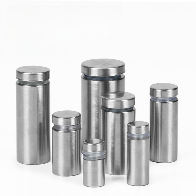 Clavo de soporte acrílico de 12 mm, tornillo de acero inoxidable, clavo decorativo para cartelera, clavo de espejo, clavo de vidrio