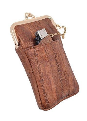 Waterproof Genuine Eel Skin Cigarette Case and Lighter Holder
