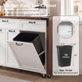 thumbnail image 4 of DTTRA 102" Rolling Kitchen Island with Extendable Table & Trash Storage, White, 4 of 9
