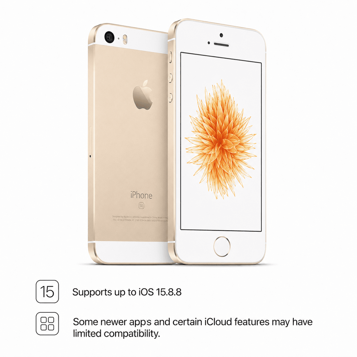Restored Apple iPhone SE (1st generation) - Carrier Unlocked - 16 GB Gold (Refurbished)