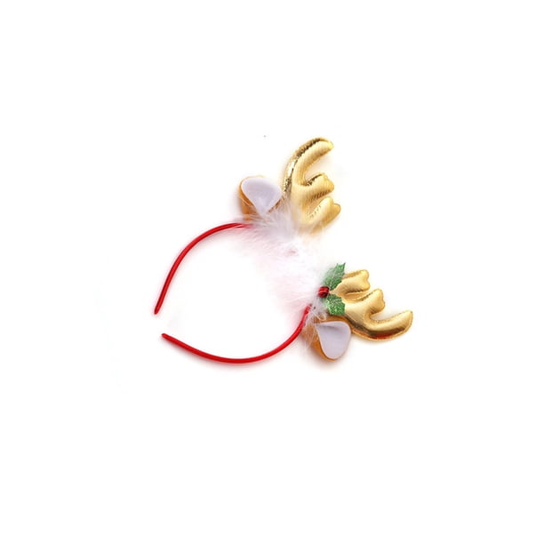 Diadema de Navidad Wosthever Adorno de vestir para adultos y Niños dorado HA069514-01