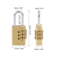 thumbnail image 4 of Unique Bargains 3-Digit Combination Padlock Brass Locks 3mm Shackle Diameter, 4 of 5