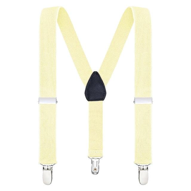 Buyless Fashion Adjustable Suspenders for Kids Toddlers Baby Elastic Solid Color 1 Inch - Y Back Design