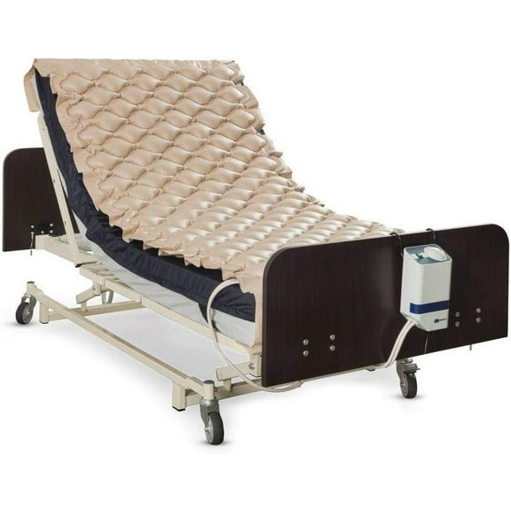 Medacure Alternating Pressure Mattress Pad with Pump 79 x 35 - Hospital Bed Bubble Top Overlay