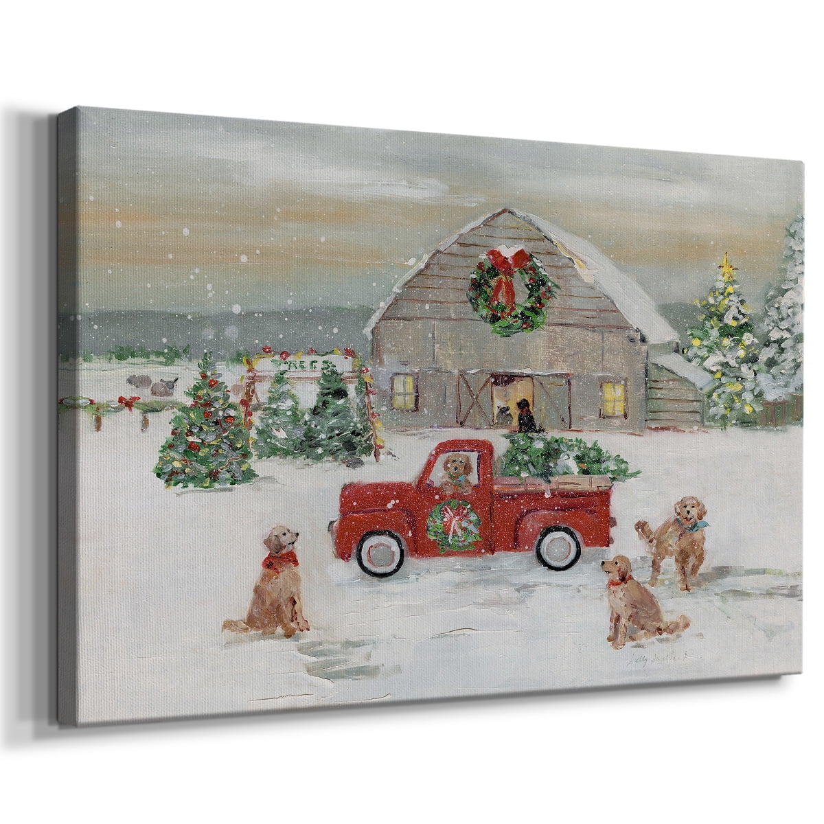 Christmas On The Farm- Gallery Wrapped Canvas
