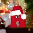 thumbnail image 5 of Dmlowu 26 Letter Christmas Tree Ornaments for Xmas Tree - DIY Christmas Ornaments with Santa Hat, Lightweight Christmas Decorations Pendant for Holiday Party, Santa Hats Hanging Decor, 5 of 5