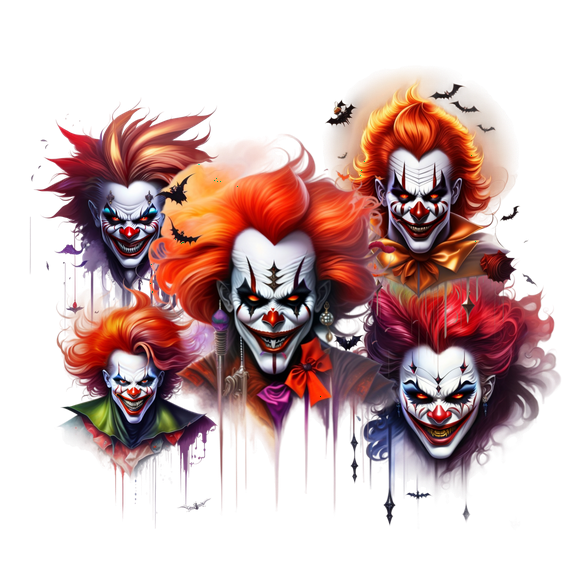 Scary Clowns Edible Icing Image Cake Topper, by Tnct.