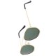thumbnail image 4 of Gafas de Sol Nikou con Montura de Metal Doble Puente Lentes Verde Oscuro, 4 of 12