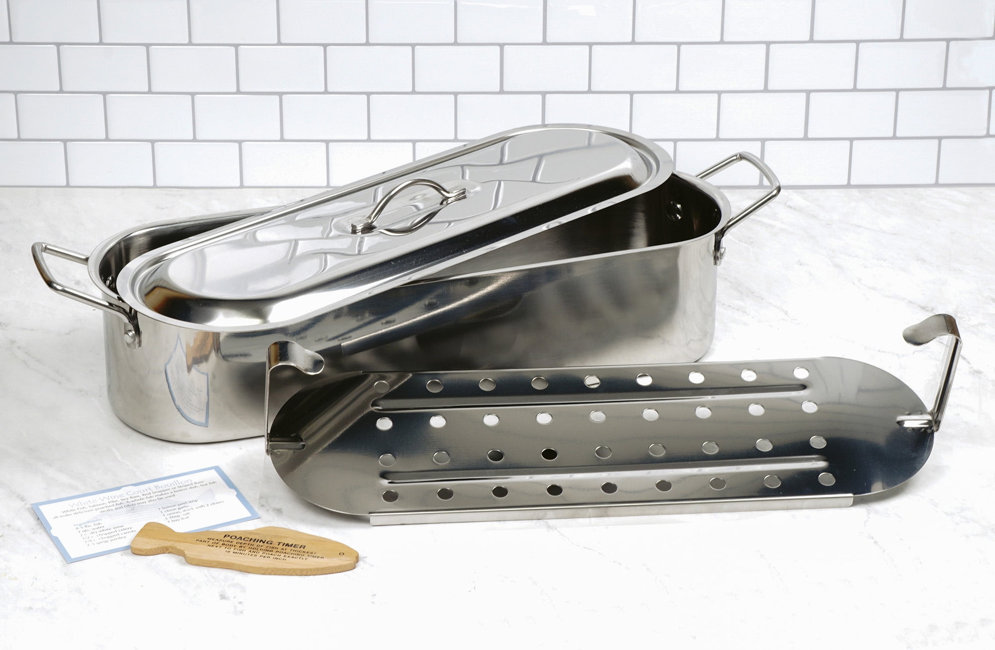 [美品]ステンレス製　魚蒸し器 Fish Poacher Amazon.com: Norpro Stainless Steel Fish Poacher: Fish Cookers