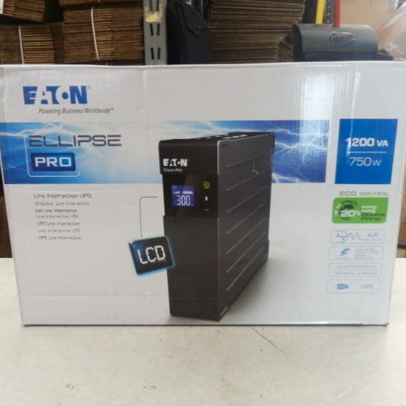 Eaton Ellipse PRO UPS IEC, 1200 VA, 750 W, Input: C14, Outputs: (4) C13, (4) C13 surge only, Tower