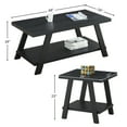 thumbnail image 6 of Athens 3-Piece Contemporary Wood Shelf Coffee Table Set, 6 of 6