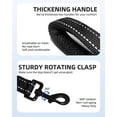thumbnail image 7 of Dog Leash Heavy Duty for Large Dogs, 6FT Double Handle Dog Leash for Traffic Control, Black, 7 of 7