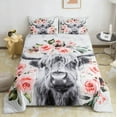 thumbnail image 4 of YST Farmhouse 3-Piece Animal Floral Comforter Set, Full, 4 of 7