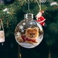 thumbnail image 5 of Christmas Dog Snow Ornaments,Collection Crystal Glass Ornament, Vivid 3D Animal Christmas Decoration, Clear Plastic Xmas Balls, Luxury Winter Tree Decor Sparkling Star Accents,Holiday Ornaments, 5 of 6