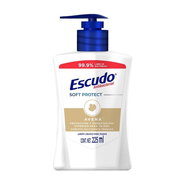 Jabón líquido para manos Escudo Soft Protect antibacterial avena 225 ml