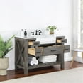 thumbnail image 5 of Villareal 48" Single Bath Vanity in Classical Gray with White Farmhouse Basin, 5 of 12