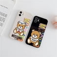 thumbnail image 2 of Funda de oso bonito para IPhone 14, carcasa moderna para Iphone 14, 11, 12 Pro, 8, 7 Plus, X, 13 Pro MAX, SE2020, XR, XS, MINISO-M-MOSCHINO, caramelo Fivean unisex, 2 of 2
