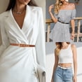 thumbnail image 4 of 3 Pcs Womens Leather Thin Belts Fashion Skinny Belt for Jeans Dresses, 4 of 11